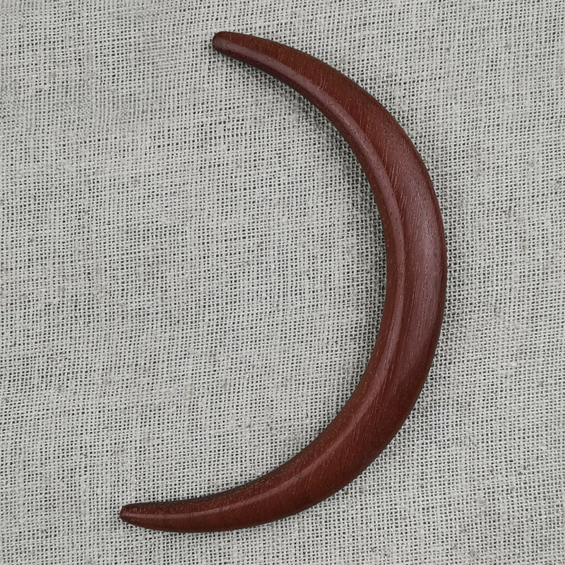 Damen Handgeschnitzte Halbmond Haargabel