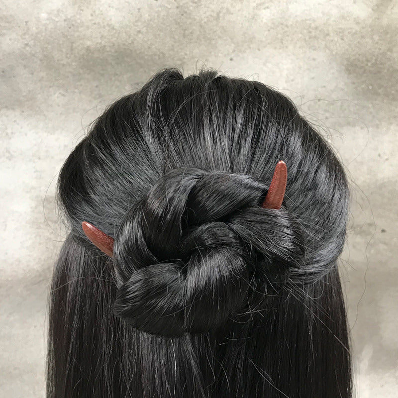 Damen Handgeschnitzte Halbmond Haargabel