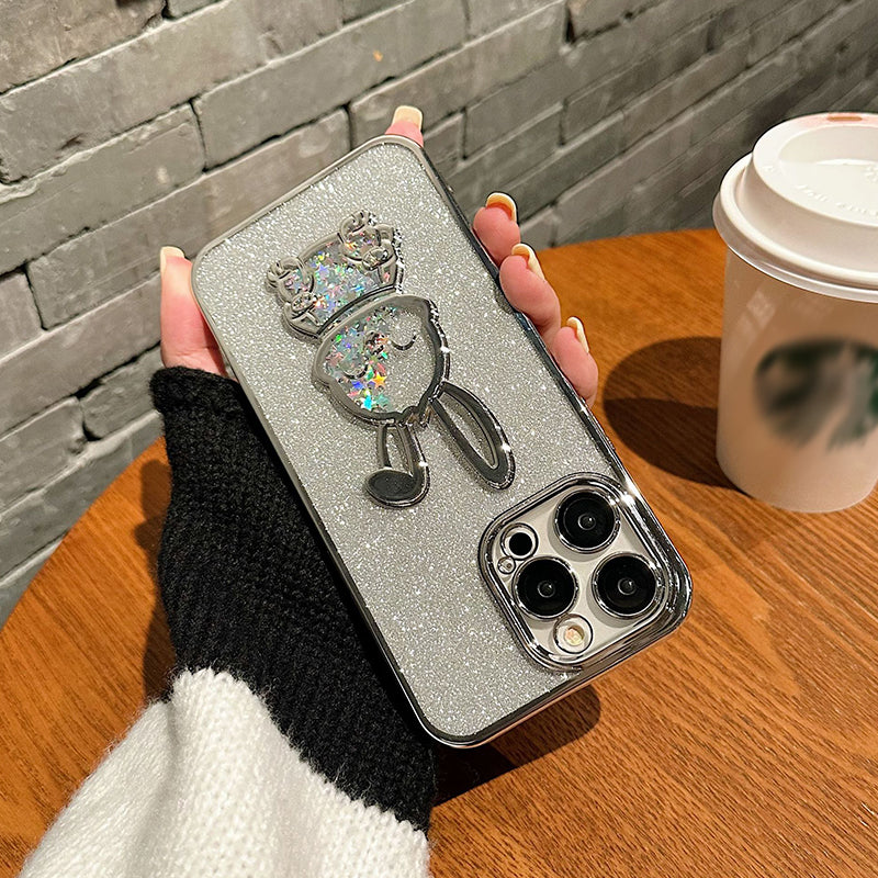 Steigungs-Glitter Treibsand Kaninchen Handyhülle für iPhone