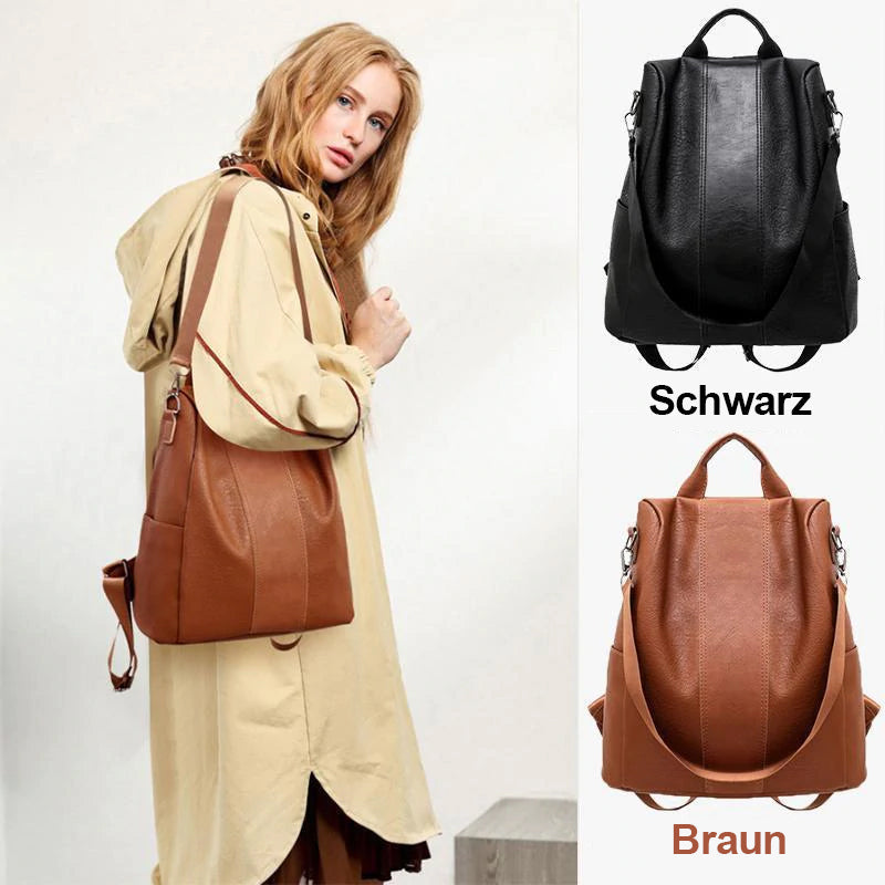 PU-Leder Anti-Diebstahl Rucksack