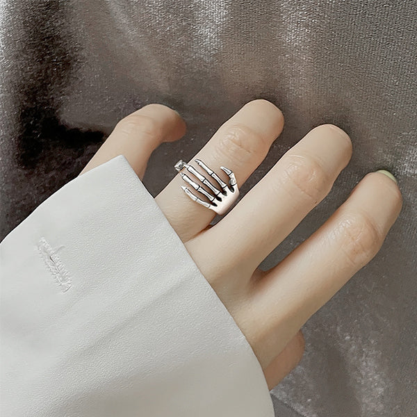 Verstellbare Skeletthand Ring