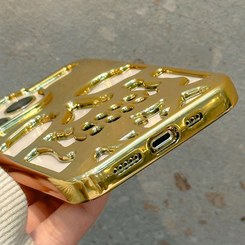 Galvanisierte Hohle Schädel-Handyhülle für iPhone