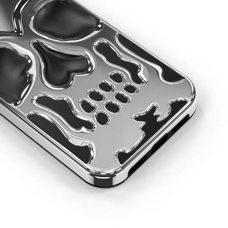 Galvanisierte Hohle Schädel-Handyhülle für iPhone