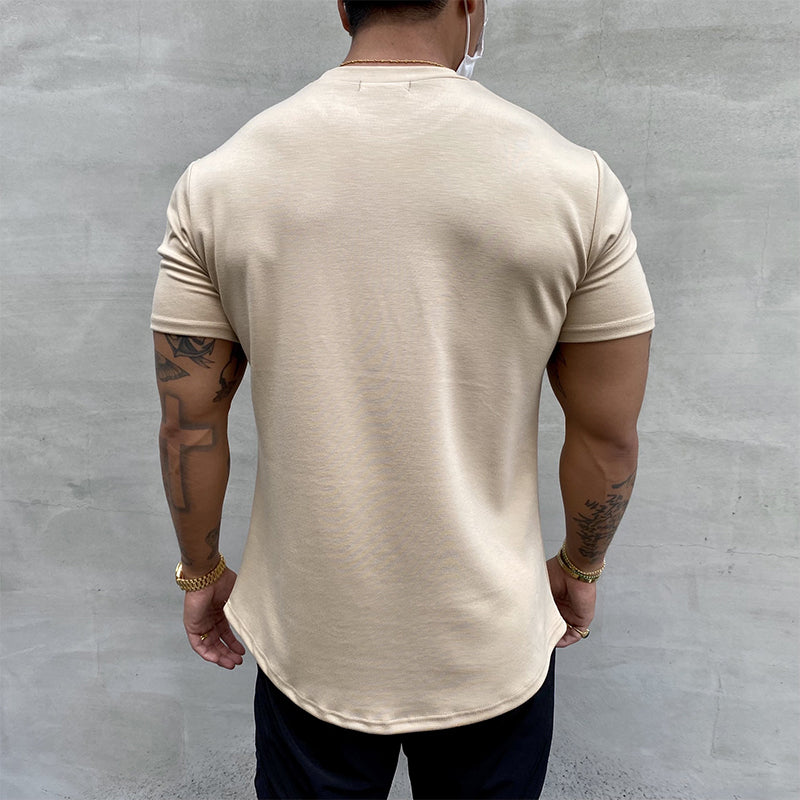 Elastisches Sport-T-Shirt aus reiner Baumwolle