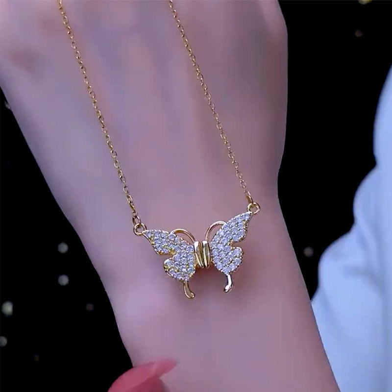 Magnetische Schmetterling Patchwork-Halskette