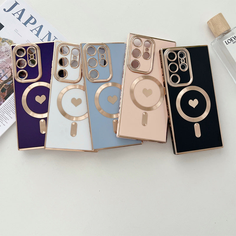 Liebesherz-Beschichtung Magnetische Handyhülle für Samsung