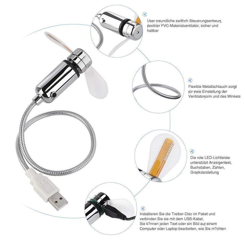 LED Ventilator, Flexibel USB Lüfter - hallohaus