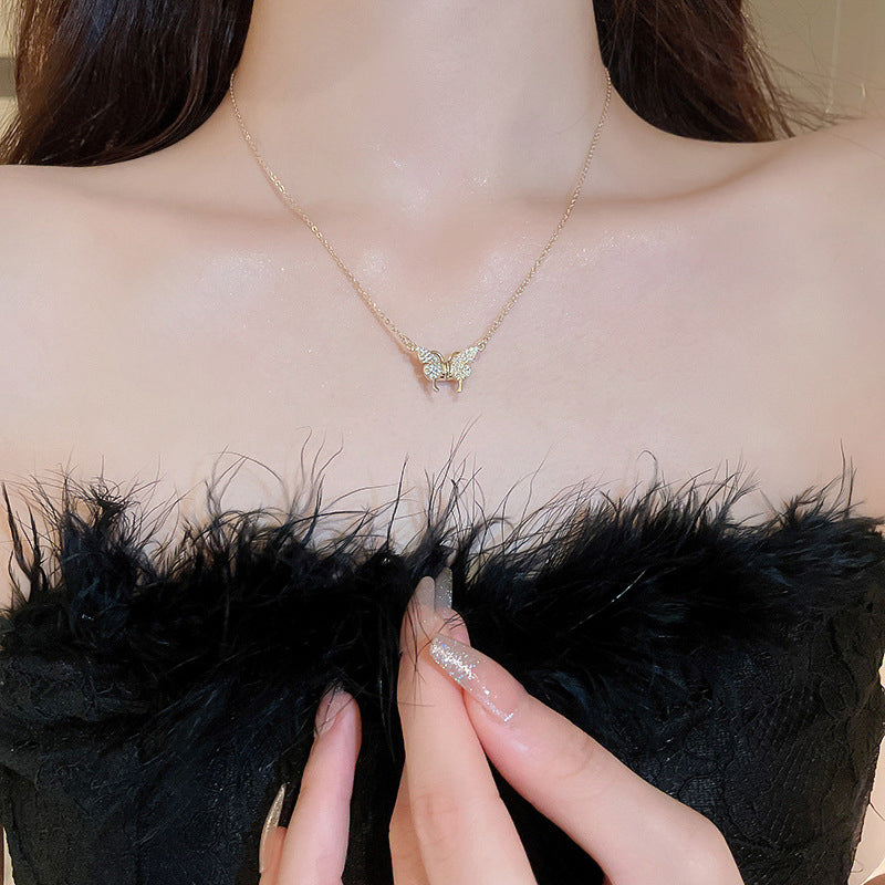 Magnetische Schmetterling Patchwork-Halskette