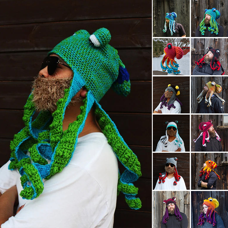 Lustige Gestrickte Tintenfischmütze
