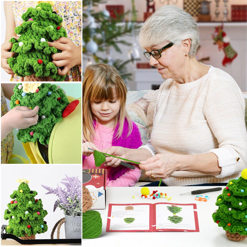 Weihnachtsbaum-DIY-Strickset
