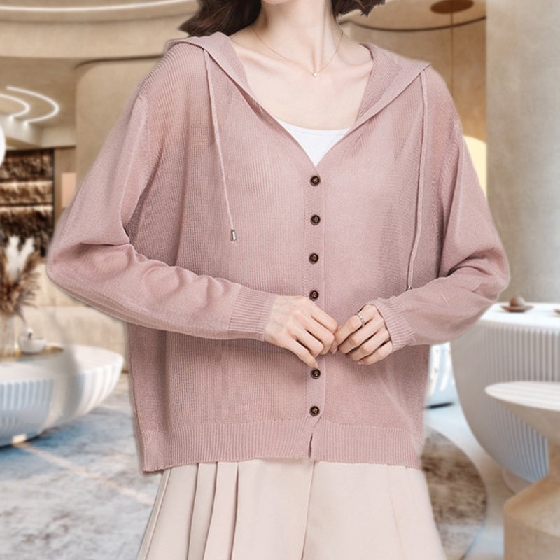 Eisseide Gestrickter Cardigan