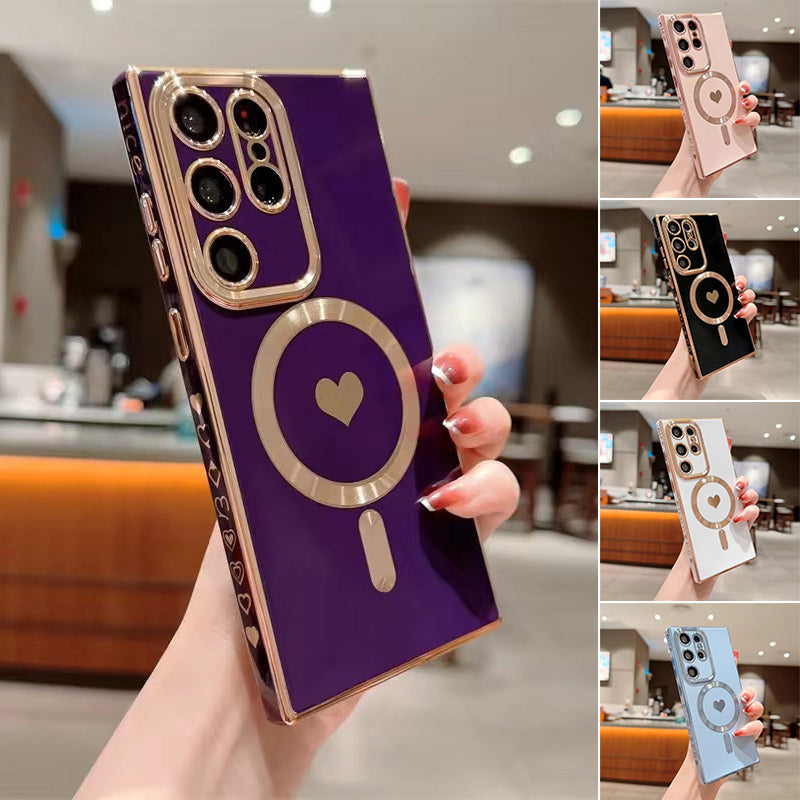 Liebesherz-Beschichtung Magnetische Handyhülle für Samsung