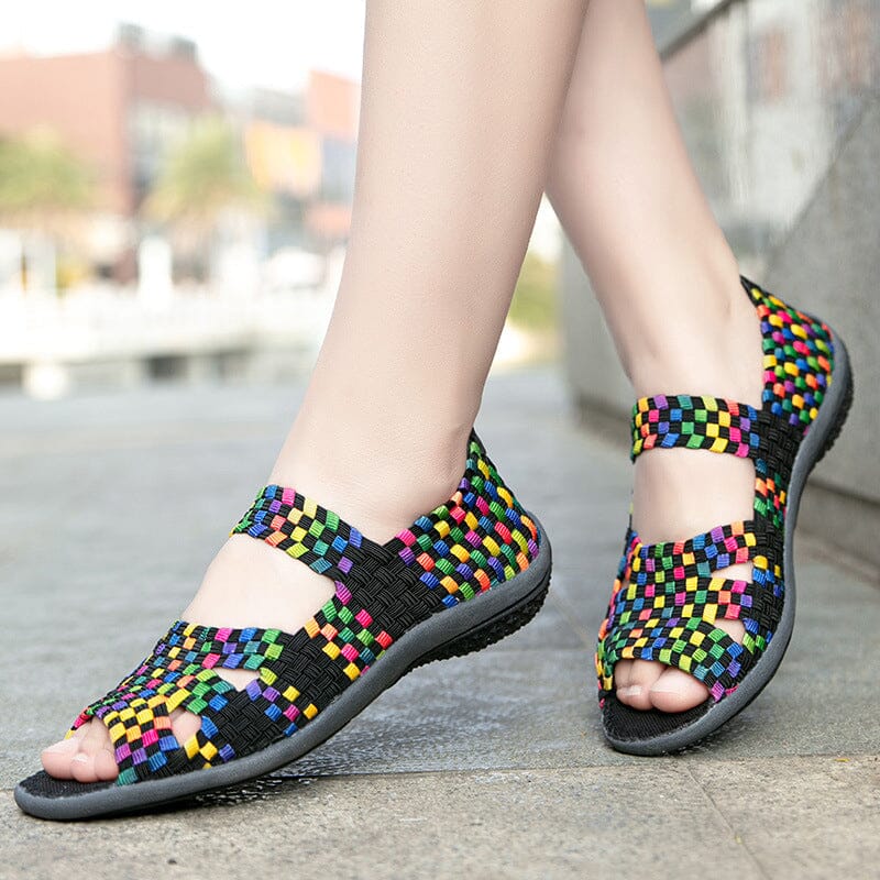 Damen Elastischem Gürtel Lässige Schuhe