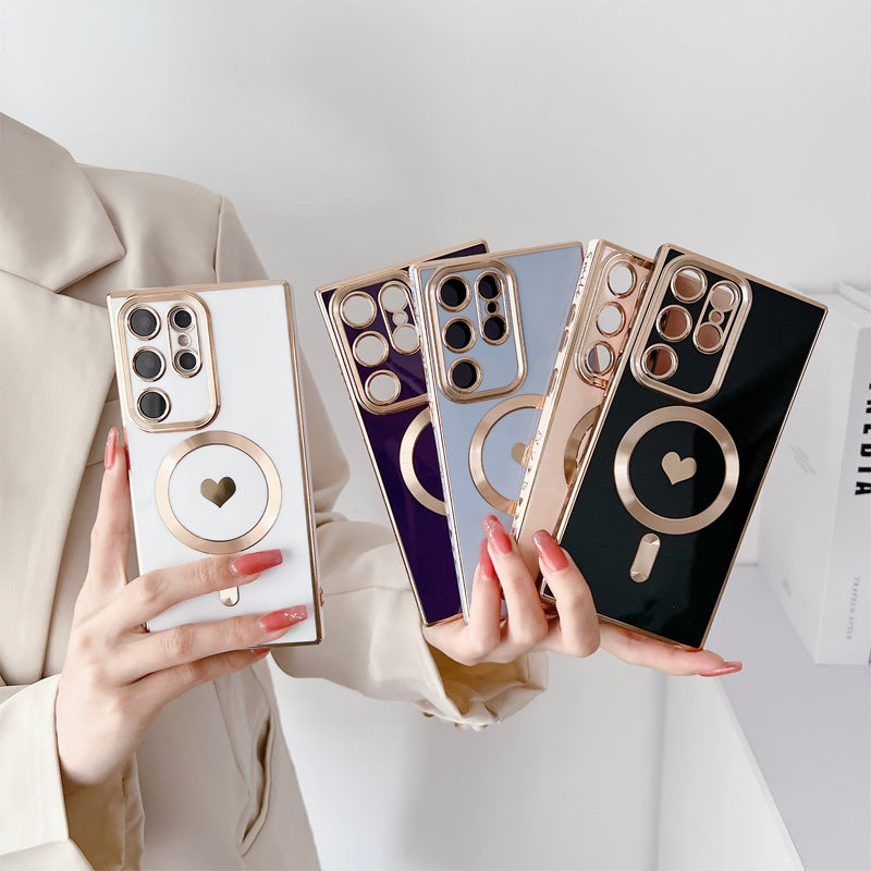 Liebesherz-Beschichtung Magnetische Handyhülle für Samsung