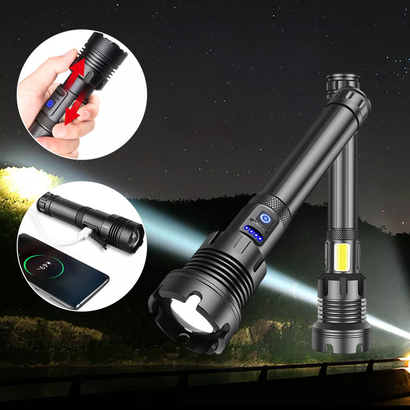 Wiederaufladbare taktische LED-Laser-Taschenlampe