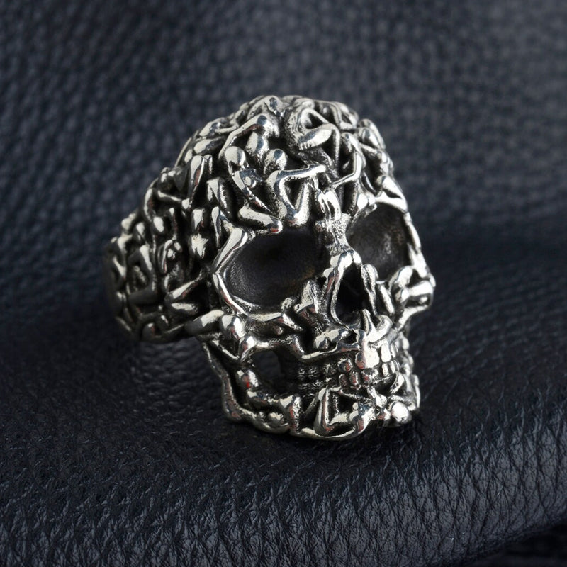 Gotischer Totenschädel Ring