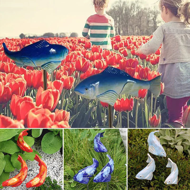 Keramik-Koi Set Garten Dekoration