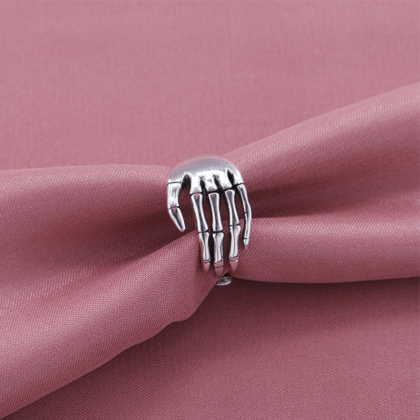 Verstellbare Skeletthand Ring