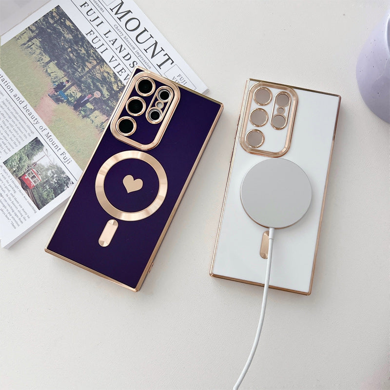 Liebesherz-Beschichtung Magnetische Handyhülle für Samsung