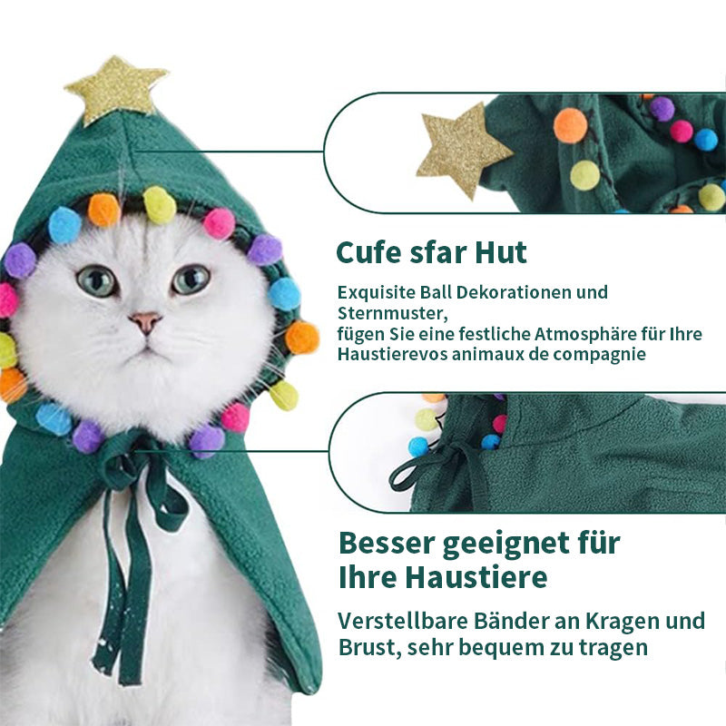 Katze Hund Weihnachten Cape Poncho
