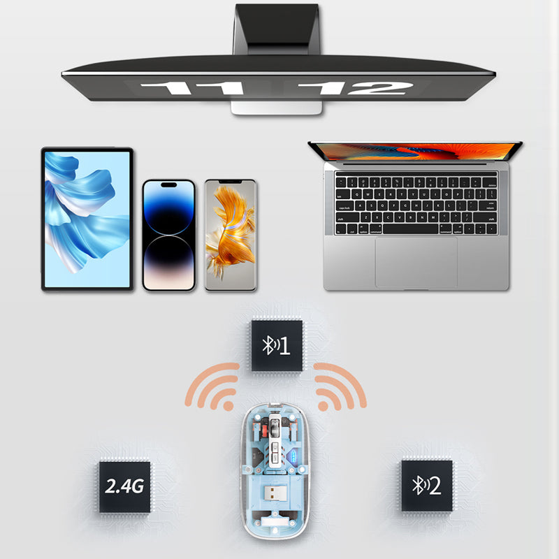 Kabellose transparente Bluetooth-Maus