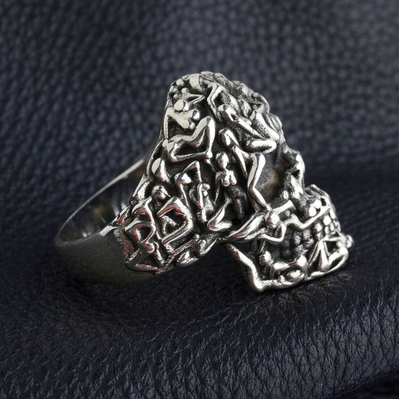 Gotischer Totenschädel Ring