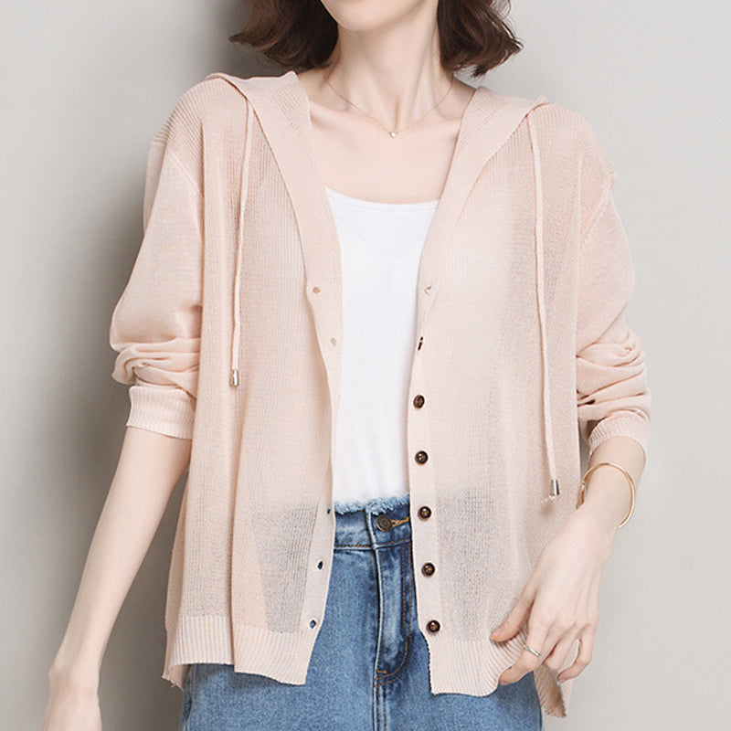 Eisseide Gestrickter Cardigan