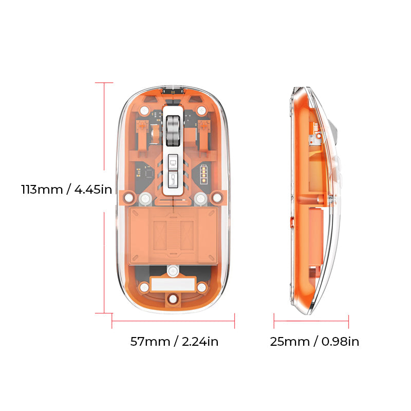 Kabellose transparente Bluetooth-Maus