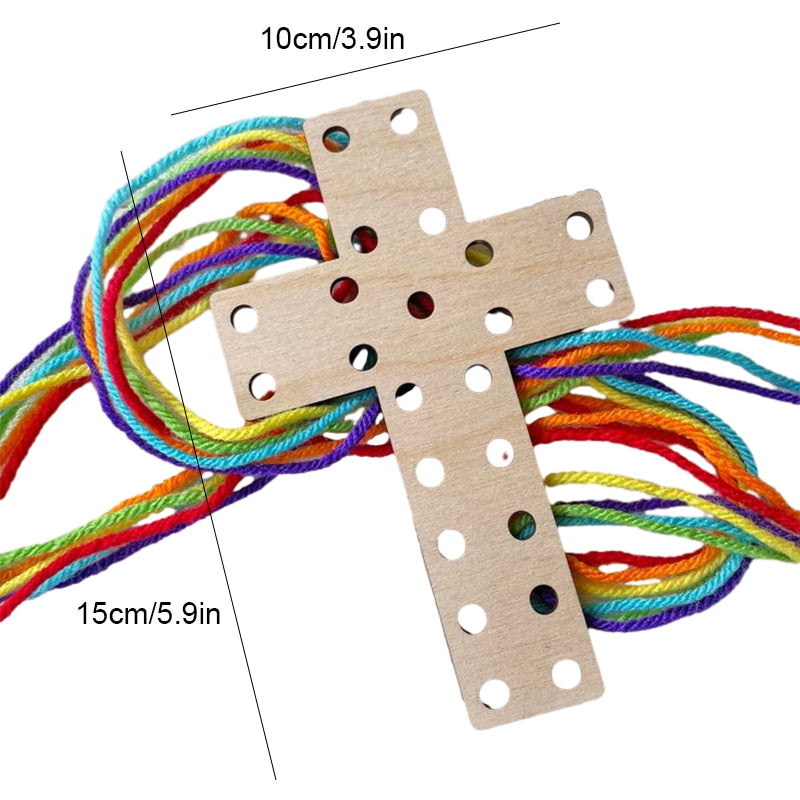 Osterkreuze - Komplettes Garn-Bastelset