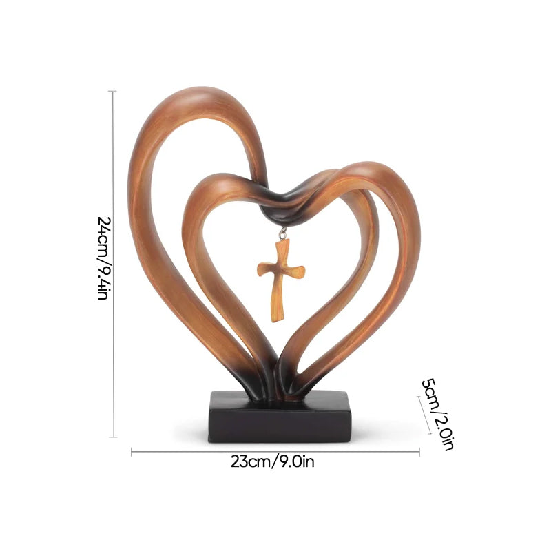 Ostern Jesus verschlungene Herzen Kreuz Ornamente