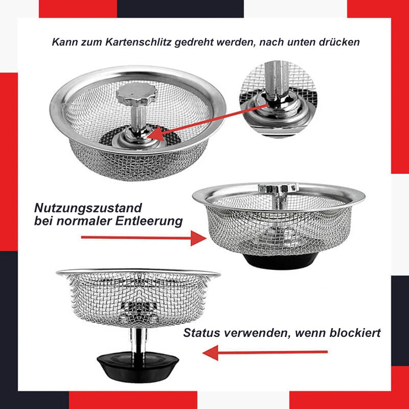Freietaube Edelstahl Ersatzfilter für Spülbecken