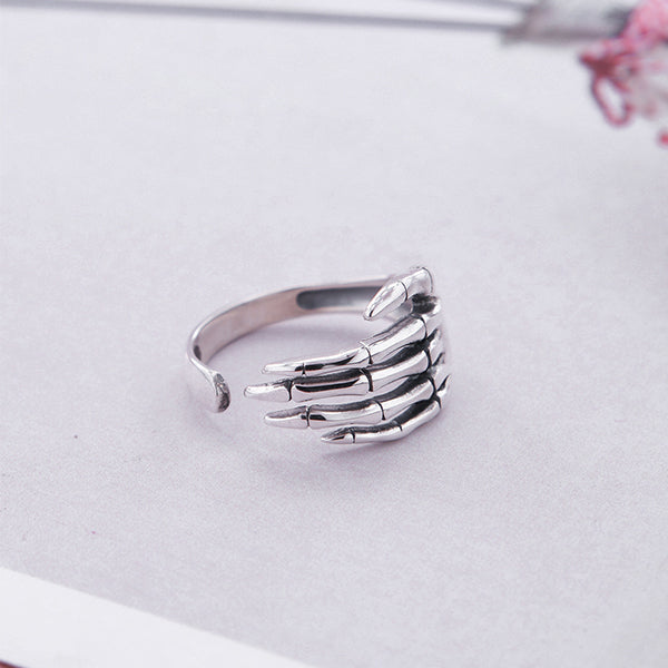 Verstellbare Skeletthand Ring