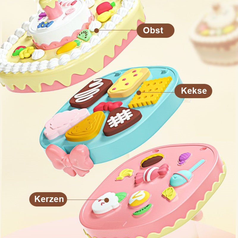 Kuchen Handgemacht Gefärbter Ton Set