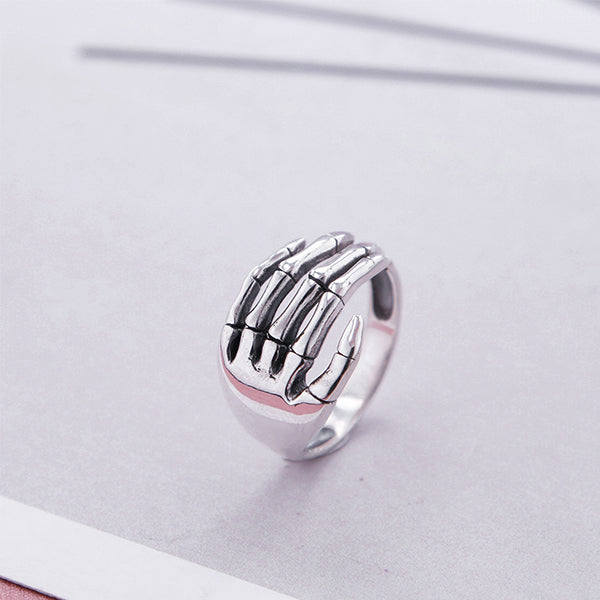 Verstellbare Skeletthand Ring