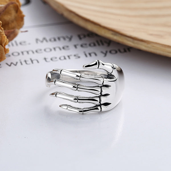 Verstellbare Skeletthand Ring
