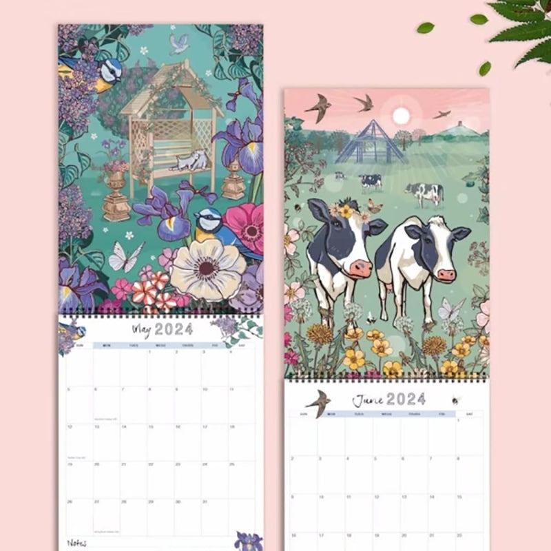 Wandkalender 2024 mit Natur- und Wildtierkunst