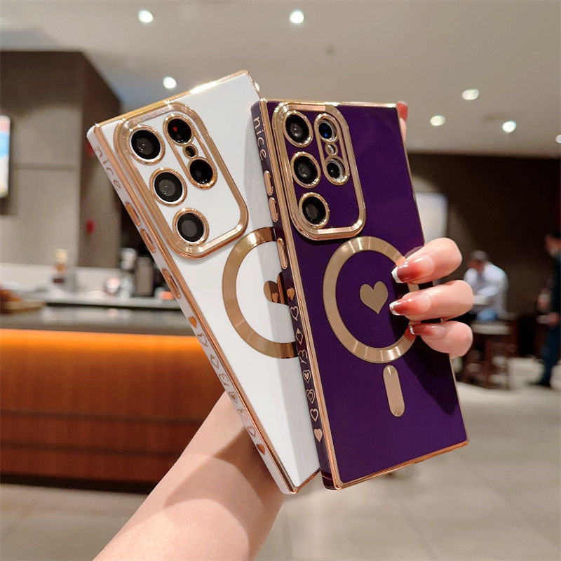 Liebesherz-Beschichtung Magnetische Handyhülle für Samsung