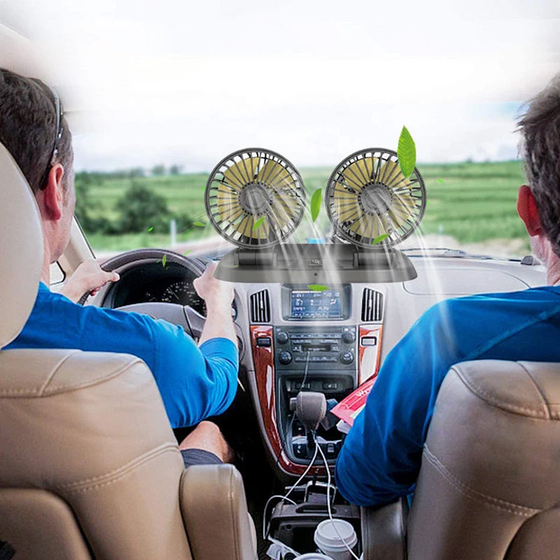 Faltbarer Auto Doppelkopf Lüfter
