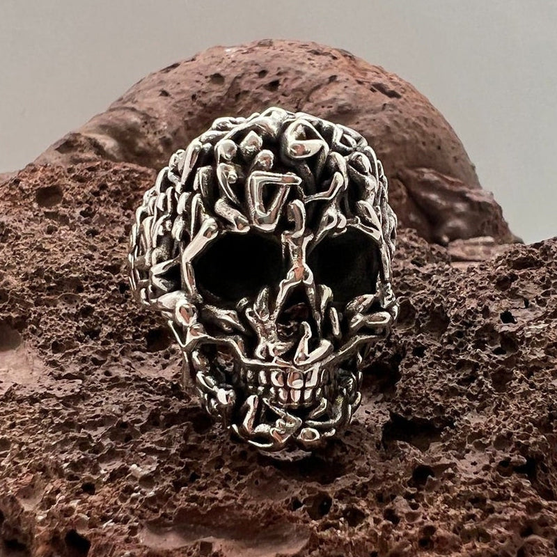 Gotischer Totenschädel Ring