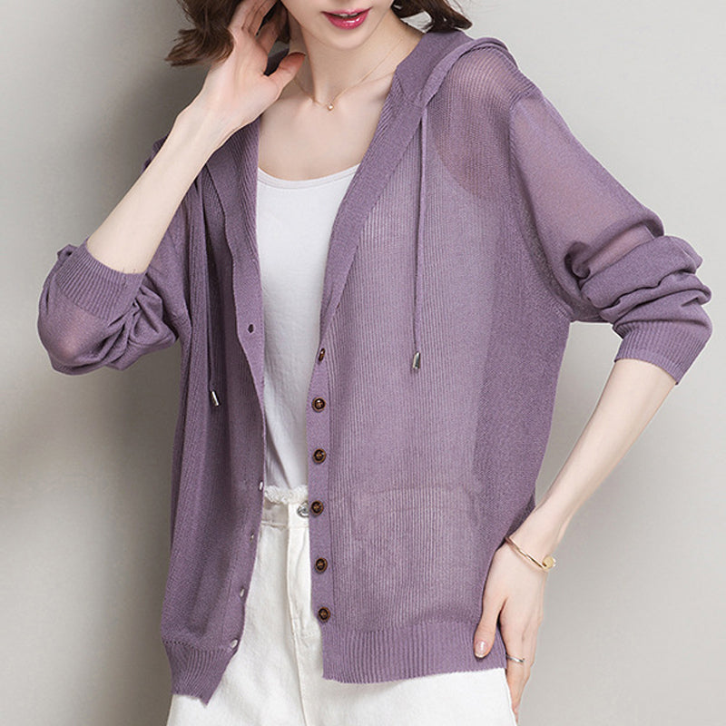 Eisseide Gestrickter Cardigan