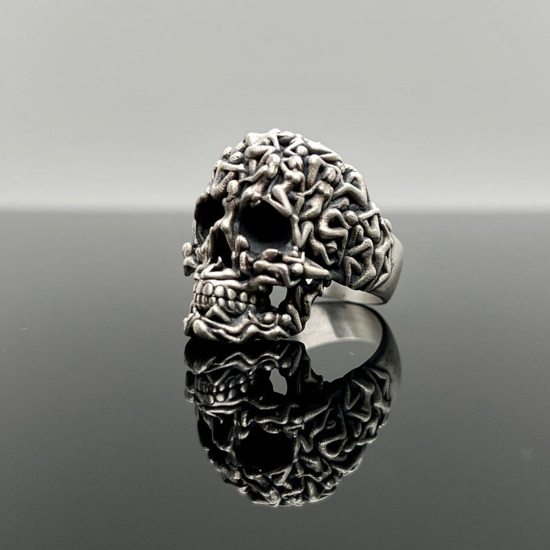 Gotischer Totenschädel Ring