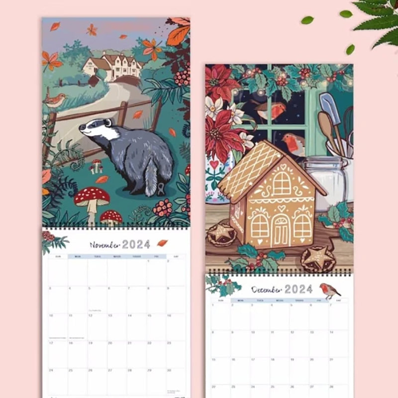 Wandkalender 2024 mit Natur- und Wildtierkunst