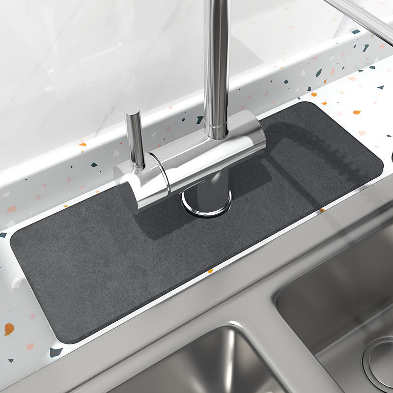 Absorbierende Matte für Wasserhähne aus Kieselgur