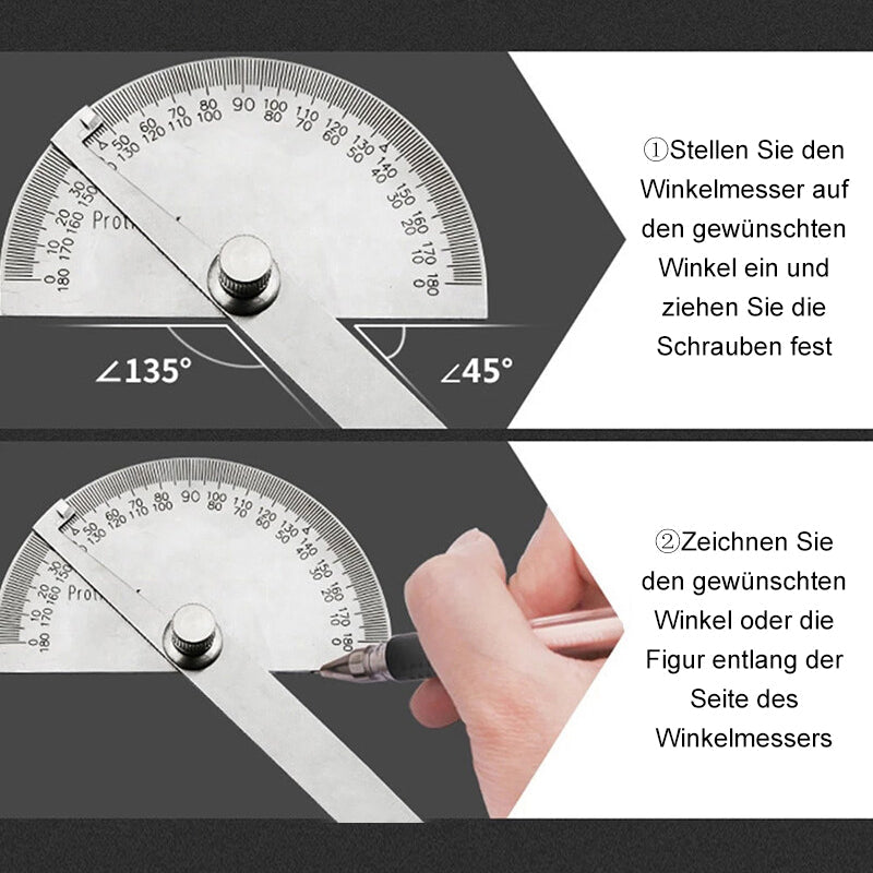 Winkelmesser aus Edelstahl