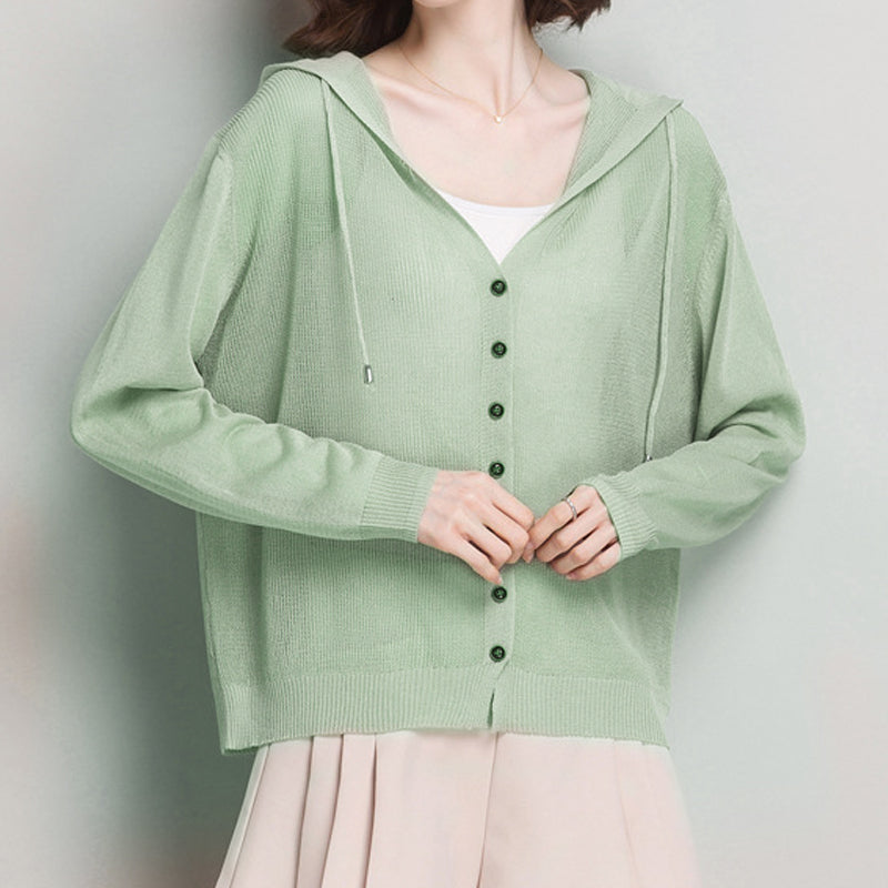 Eisseide Gestrickter Cardigan