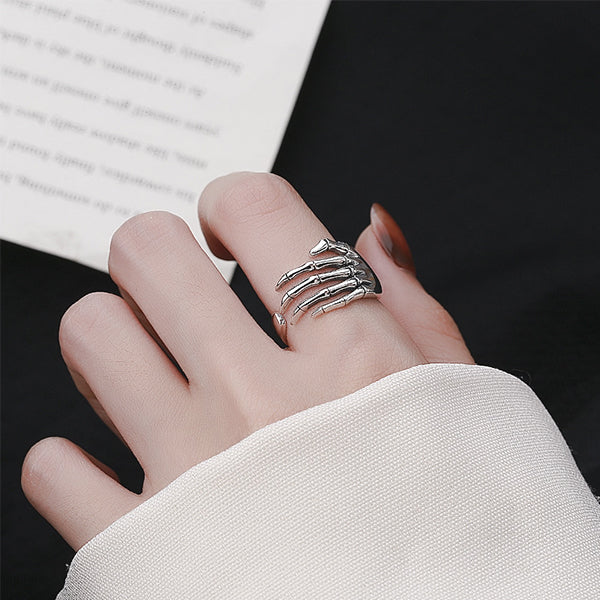 Verstellbare Skeletthand Ring