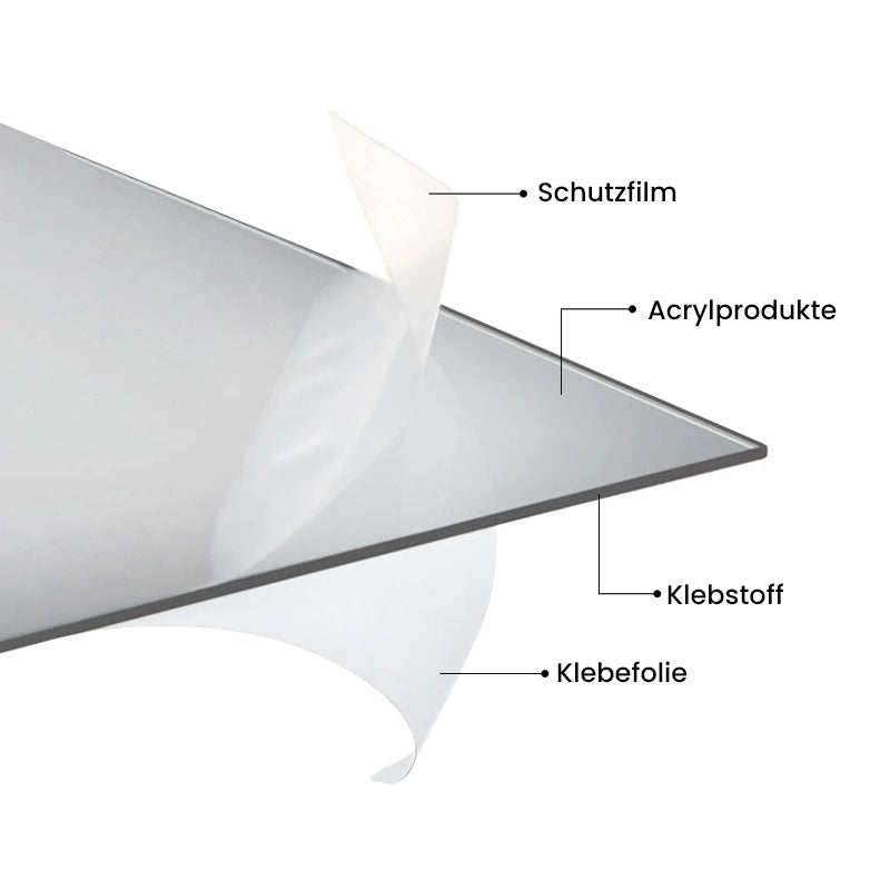 Rhombus Acryl Spiegel Wandaufkleber