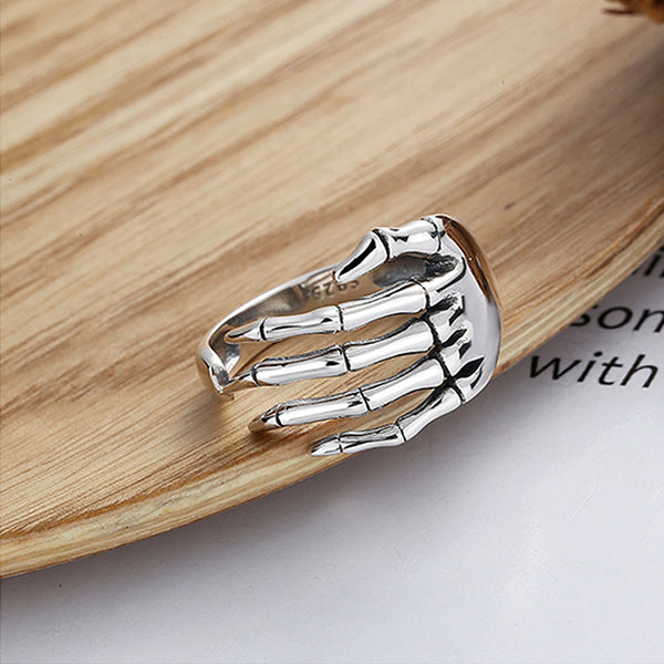 Verstellbare Skeletthand Ring