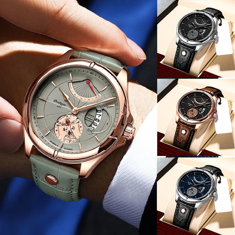 Modische Luxus-Kalenderuhr