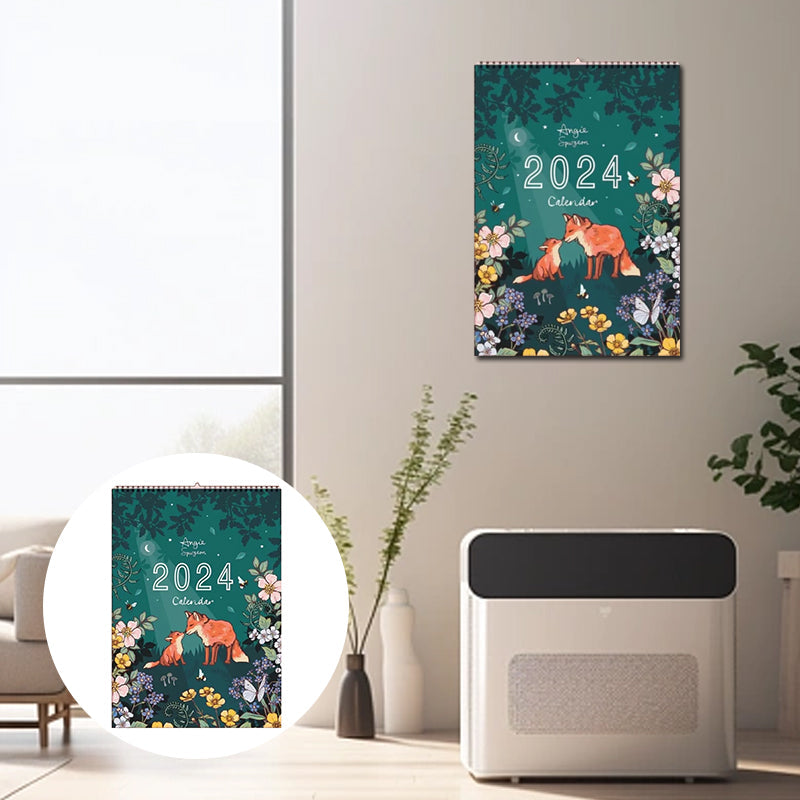 Wandkalender 2024 mit Natur- und Wildtierkunst